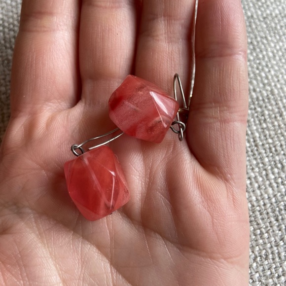 💎Genuine rose-quartz drop earrings - Picture 4 of 4